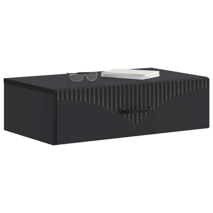 Nástěnný Boční Stůl Černá 59 X 34,5 X 17 Cm Kompozitní Dřevo