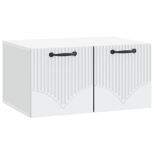 Nástěnná Tv Skříň Bílá 59,5 X 41 X 30 Cm Kompozitní Dřevo