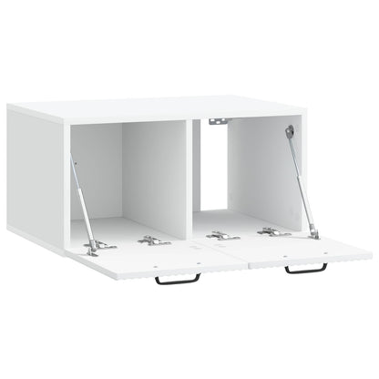 Nástěnná Tv Skříň Bílá 59,5 X 41 X 30 Cm Kompozitní Dřevo