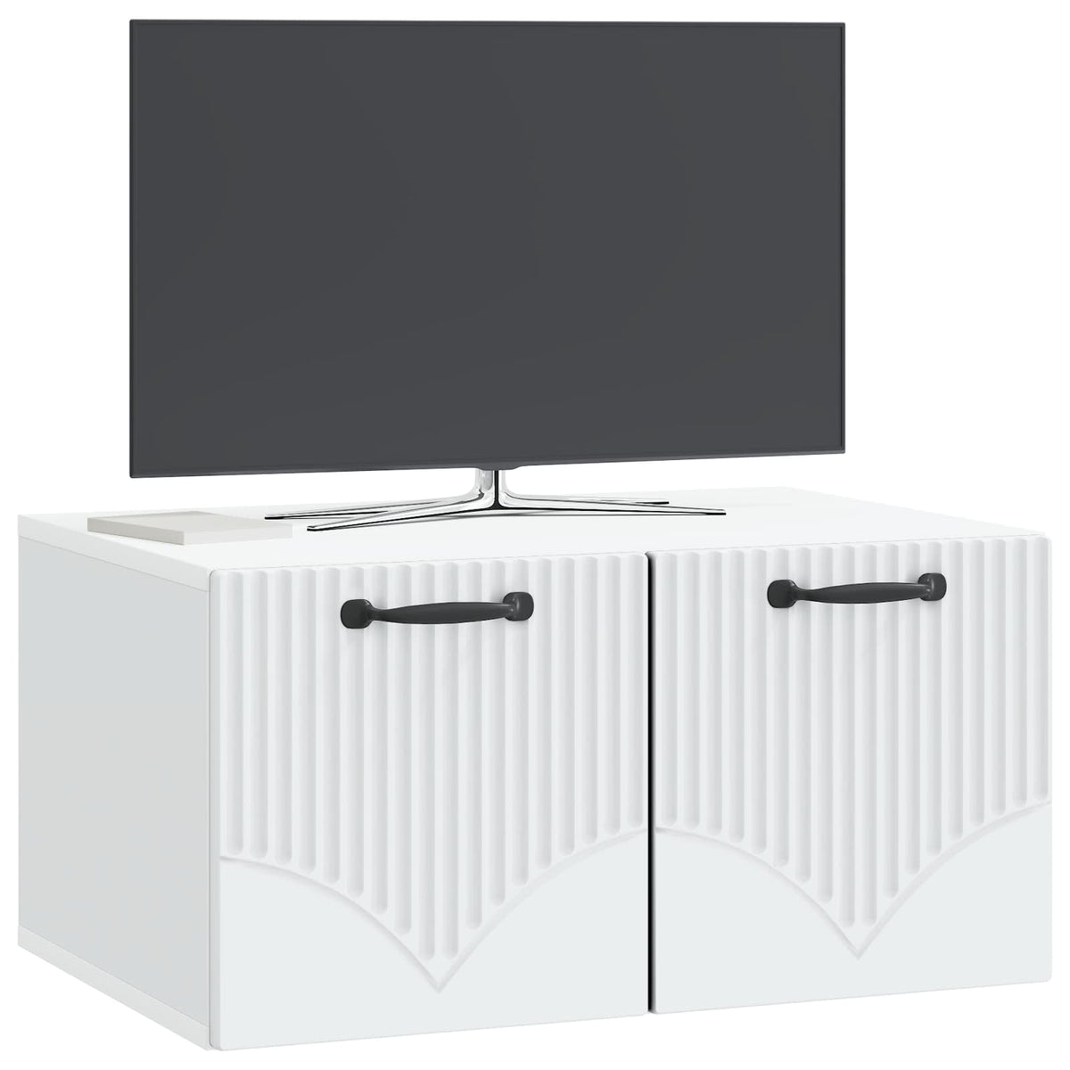Nástěnná Tv Skříň Bílá 59,5 X 41 X 30 Cm Kompozitní Dřevo