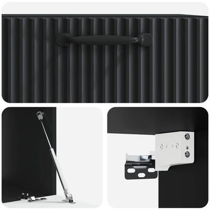 Nástěnná Tv Skříň Černá 59,5 X 41 X 30 Cm Kompozitní Dřevo