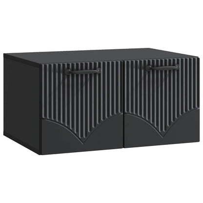 Nástěnná Tv Skříň Černá 59,5 X 41 X 30 Cm Kompozitní Dřevo