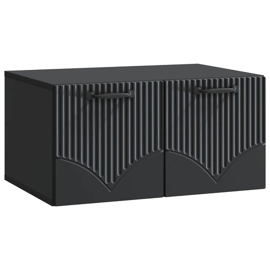 Nástěnná Tv Skříň Černá 59,5 X 41 X 30 Cm Kompozitní Dřevo
