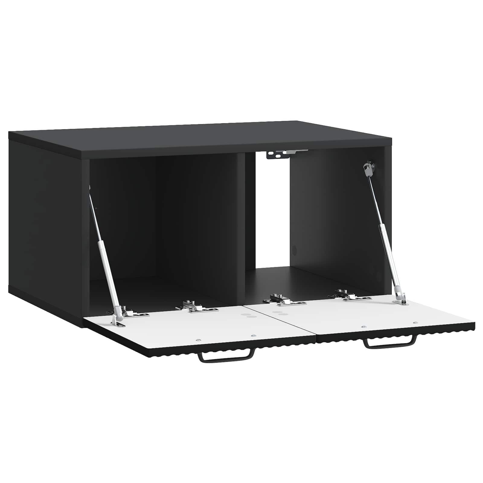 Nástěnná Tv Skříň Černá 59,5 X 41 X 30 Cm Kompozitní Dřevo