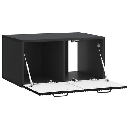 Nástěnná Tv Skříň Černá 59,5 X 41 X 30 Cm Kompozitní Dřevo