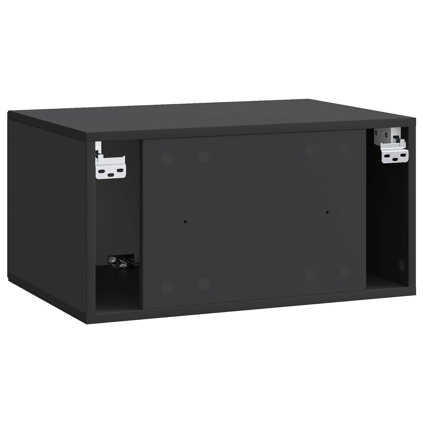 Nástěnná Tv Skříň Černá 59,5 X 41 X 30 Cm Kompozitní Dřevo