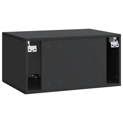 Nástěnná Tv Skříň Černá 59,5 X 41 X 30 Cm Kompozitní Dřevo