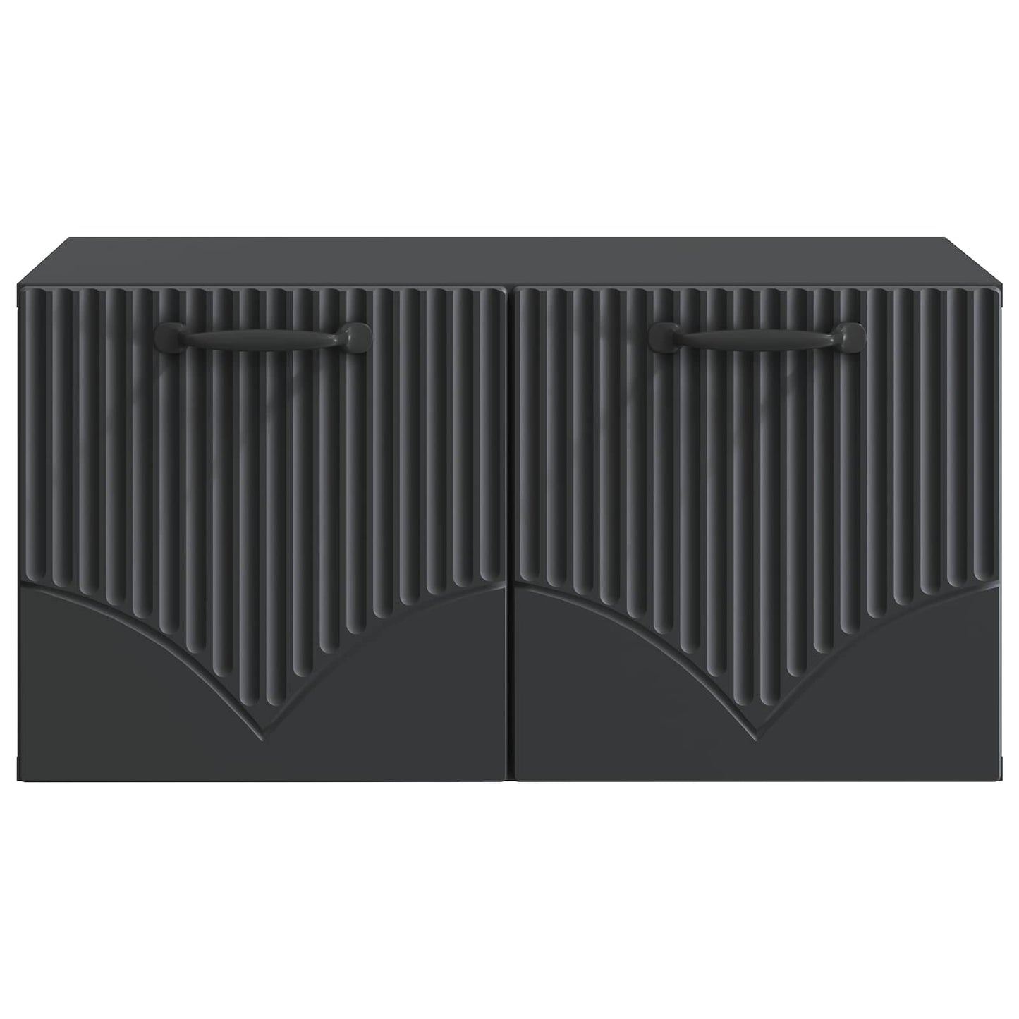 Nástěnná Tv Skříň Černá 59,5 X 41 X 30 Cm Kompozitní Dřevo