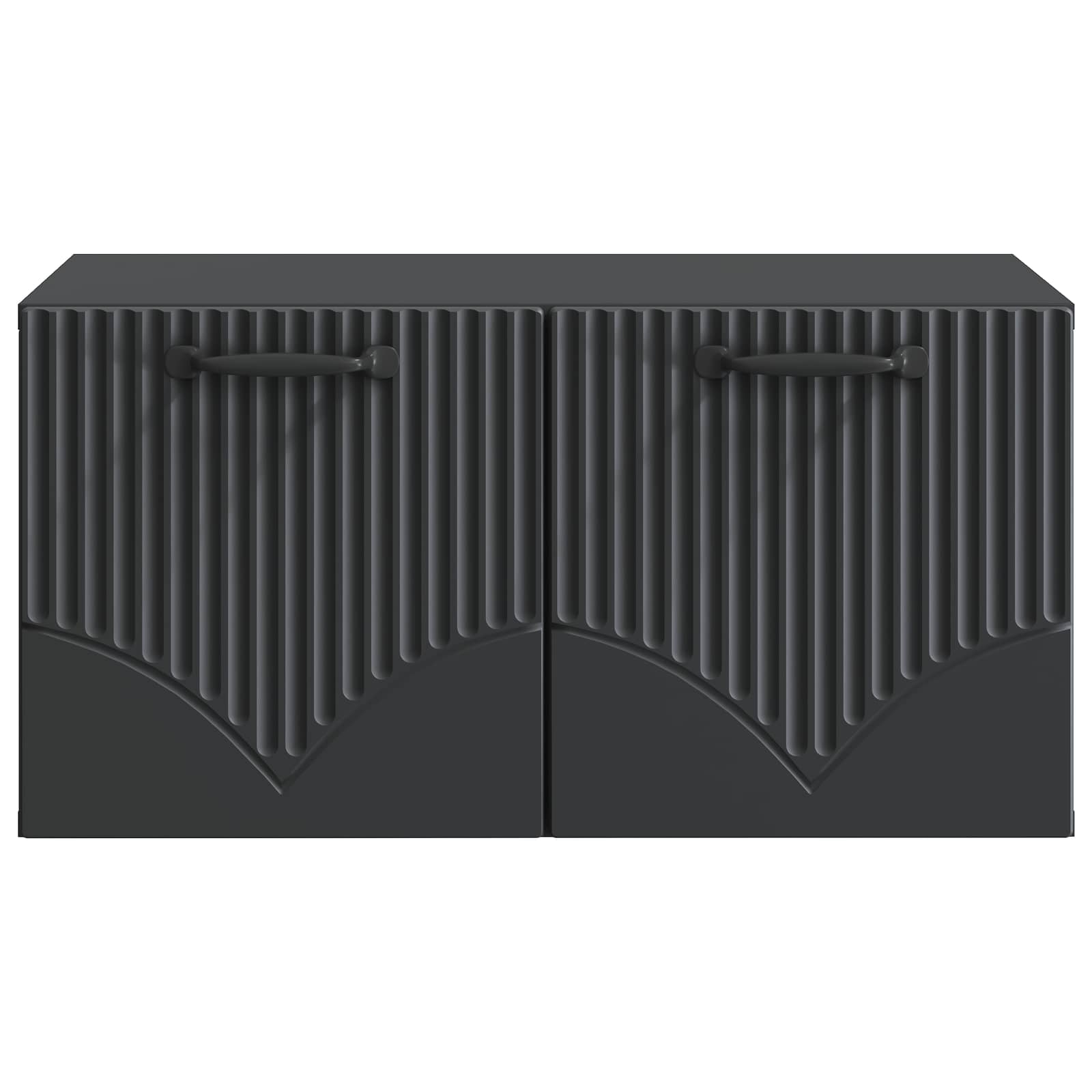 Nástěnná Tv Skříň Černá 59,5 X 41 X 30 Cm Kompozitní Dřevo