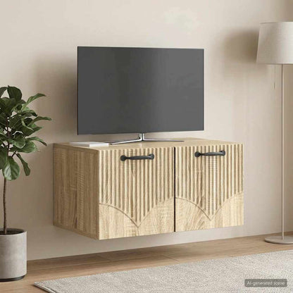 Nástěnná Tv Skříň Dub Sonoma 59,5 X 41 X 30 Cm Kompozitní Dřevo