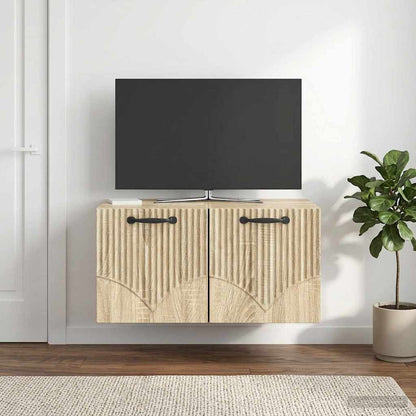 Nástěnná Tv Skříň Dub Sonoma 59,5 X 41 X 30 Cm Kompozitní Dřevo