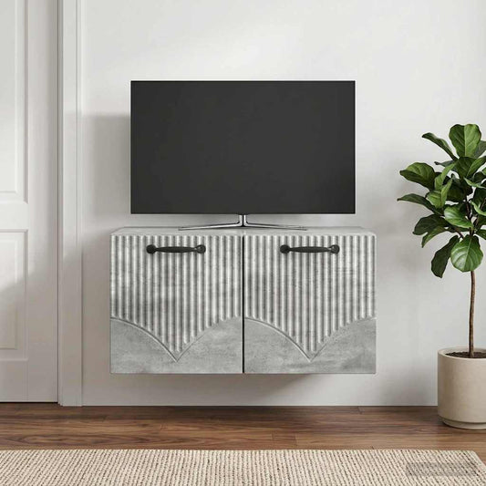 Nástěnná Tv Skříň Nástěnný Betonově Šedá 59,5 X 41 X 30 Cm