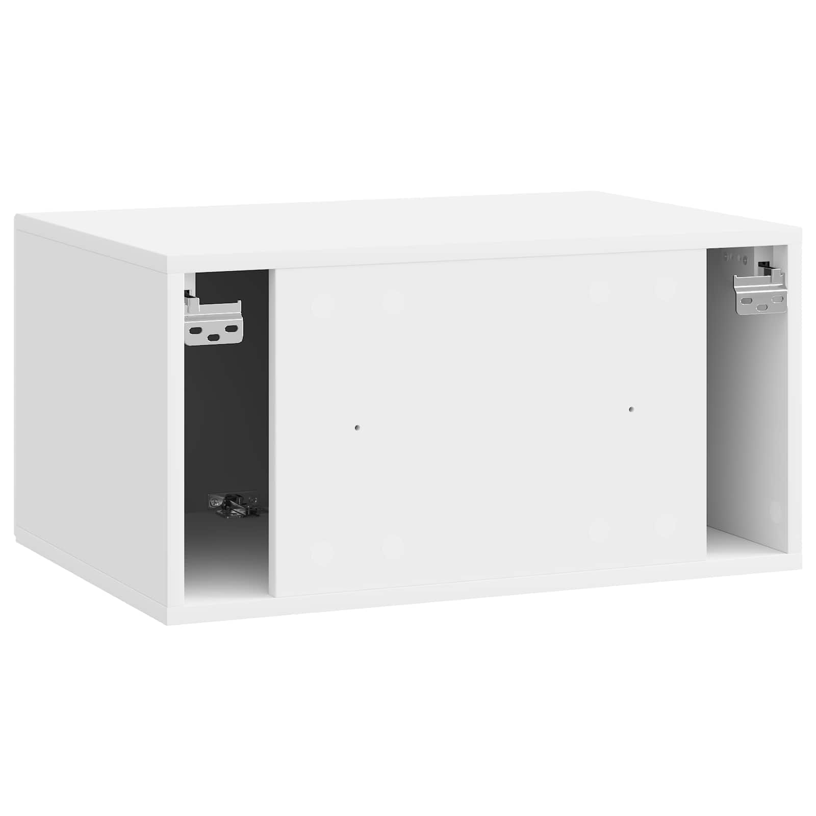 Nástěnná Tv Skříň Bílá S Vysokým Leskem 59,5 X 41 X 30 Cm