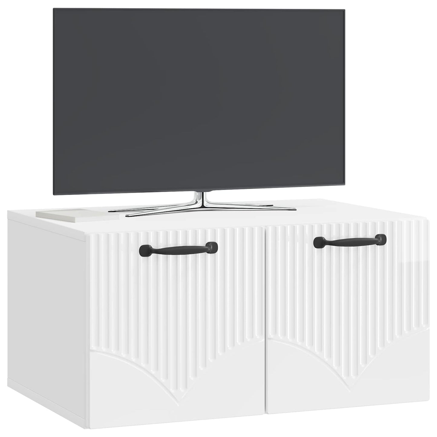 Nástěnná Tv Skříň Bílá S Vysokým Leskem 59,5 X 41 X 30 Cm