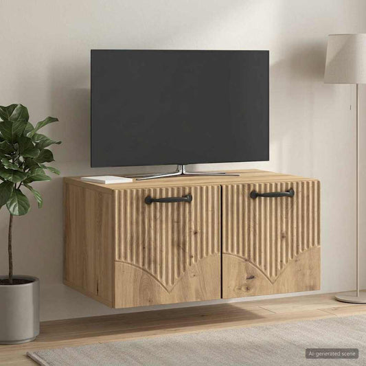 Nástěnná Tv Skříň 59,5 X 41 X 30 Cm Dub Artisan