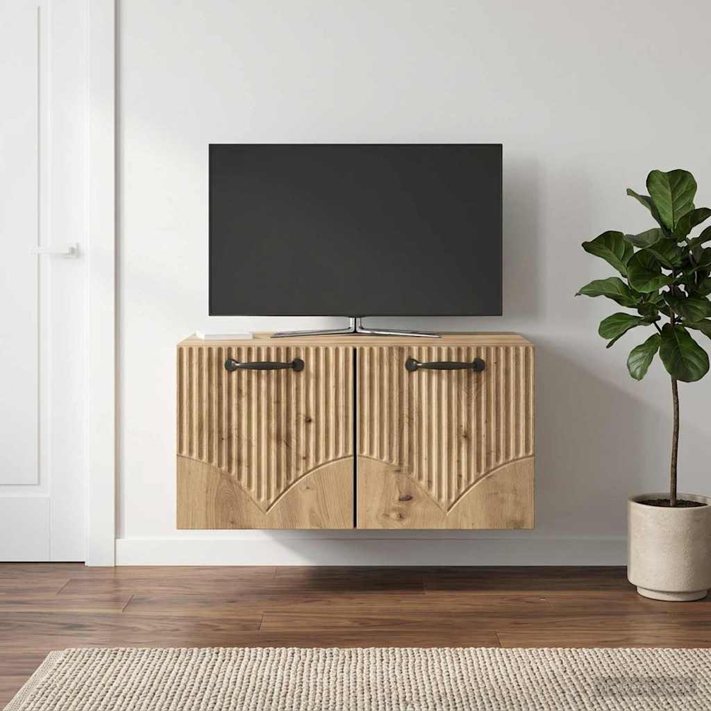 Nástěnná Tv Skříň 59,5 X 41 X 30 Cm Dub Artisan