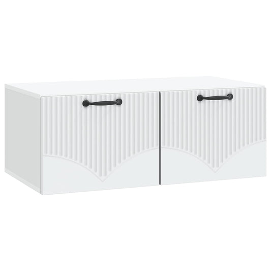 Nástěnná Tv Skříň Bílá 78,5 X 41 X 30 Cm Kompozitní Dřevo