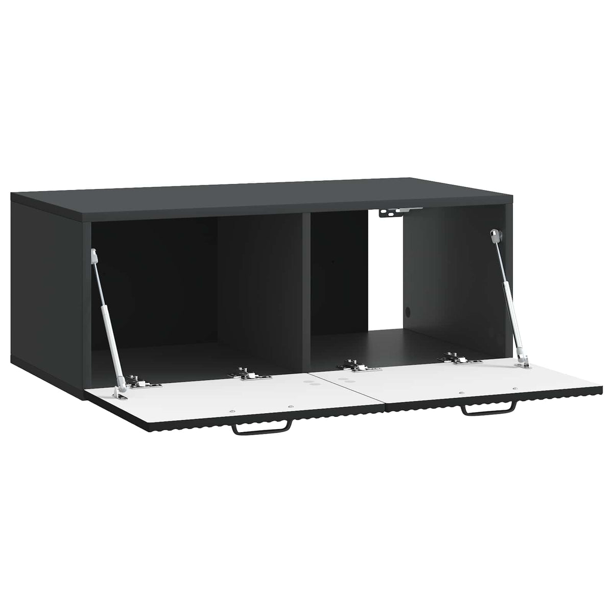 Nástěnná Tv Skříň Černá 78,5 X 41 X 30 Cm Kompozitní Dřevo