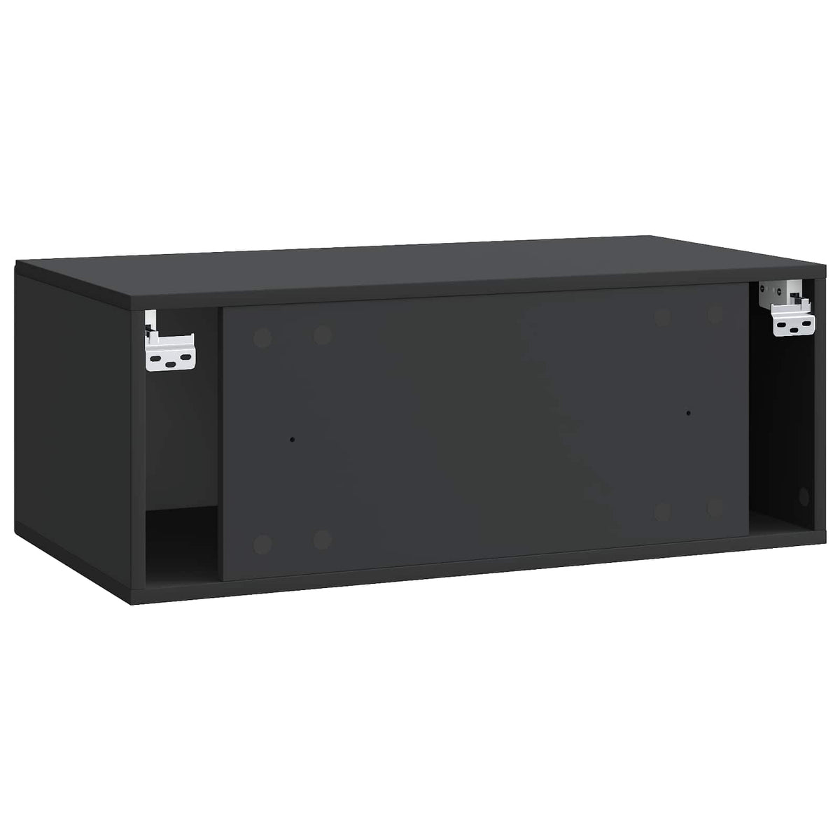 Nástěnná Tv Skříň Černá 78,5 X 41 X 30 Cm Kompozitní Dřevo