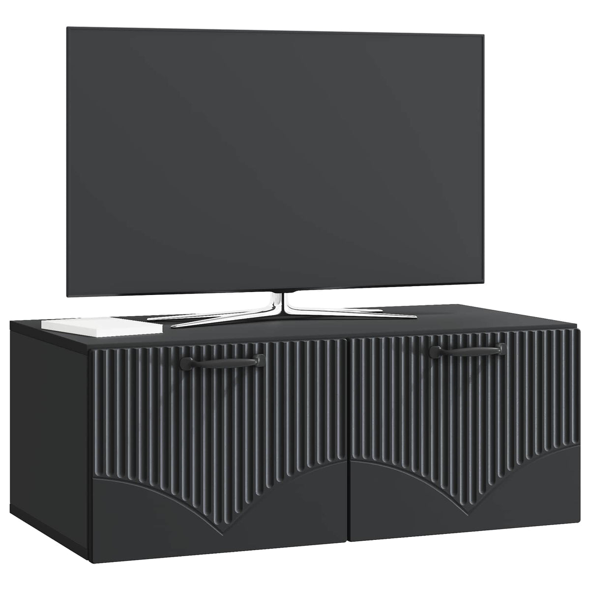 Nástěnná Tv Skříň Černá 78,5 X 41 X 30 Cm Kompozitní Dřevo