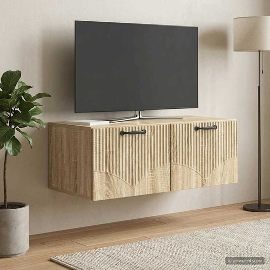 Nástěnná Tv Skříň Dub Sonoma 78,5 X 41 X 30 Cm Kompozitní Dřevo