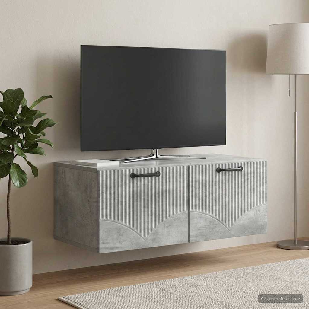 Nástěnná Tv Skříň Nástěnný Betonově Šedá 78,5 X 41 X 30 Cm