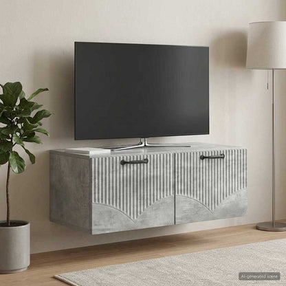 Nástěnná Tv Skříň Nástěnný Betonově Šedá 78,5 X 41 X 30 Cm