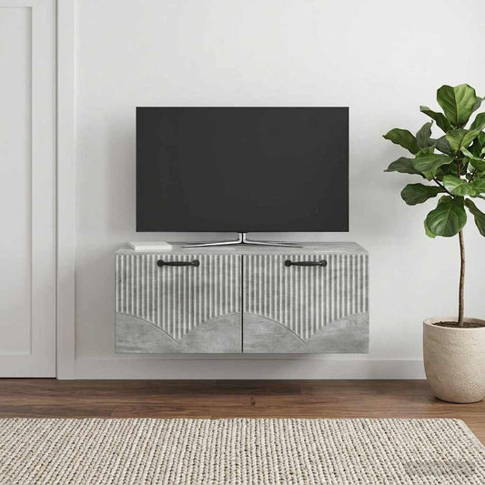 Nástěnná Tv Skříň Nástěnný Betonově Šedá 78,5 X 41 X 30 Cm
