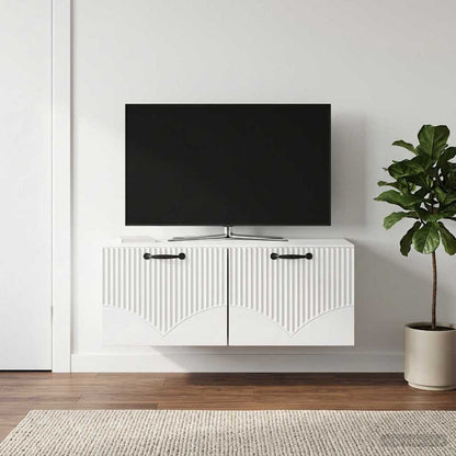 Nástěnná Tv Skříň Bílá S Vysokým Leskem 78,5 X 41 X 30 Cm
