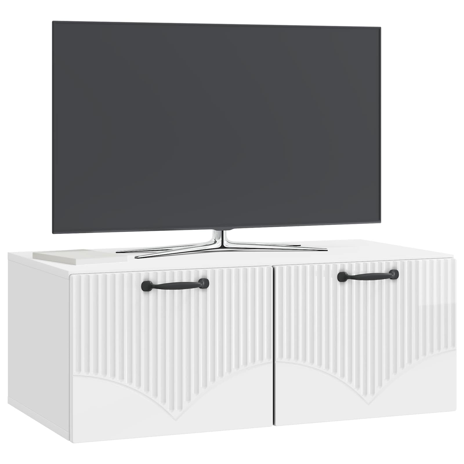 Nástěnná Tv Skříň Bílá S Vysokým Leskem 78,5 X 41 X 30 Cm