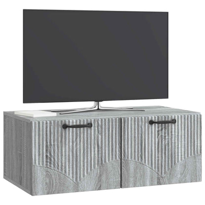 Nástěnná Tv Skříň Nástěnný Šedá Sonoma 78,5 X 41 X 30 Cm