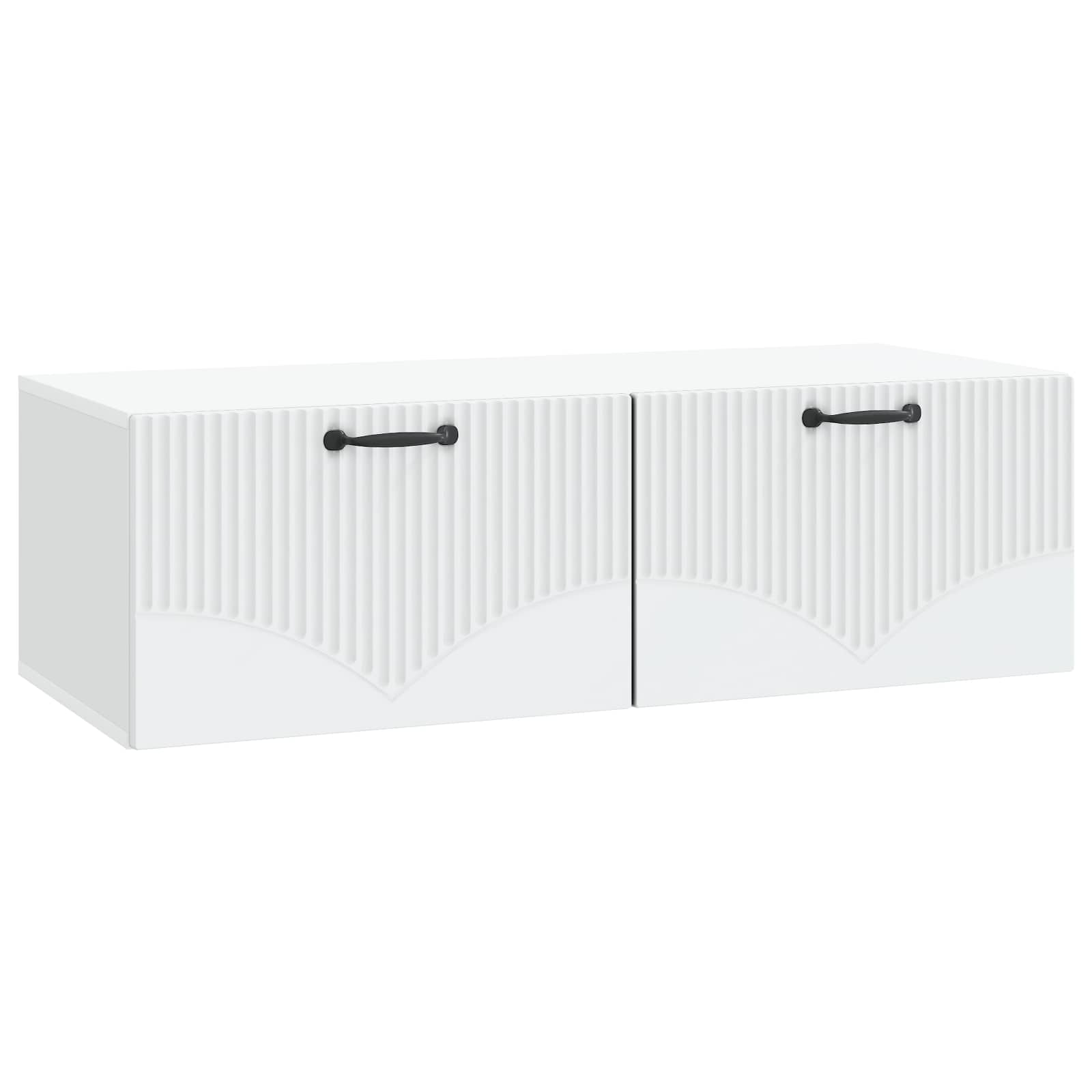 Nástěnná Tv Skříň Bílá 98 X 41 X 30 Cm Kompozitní Dřevo