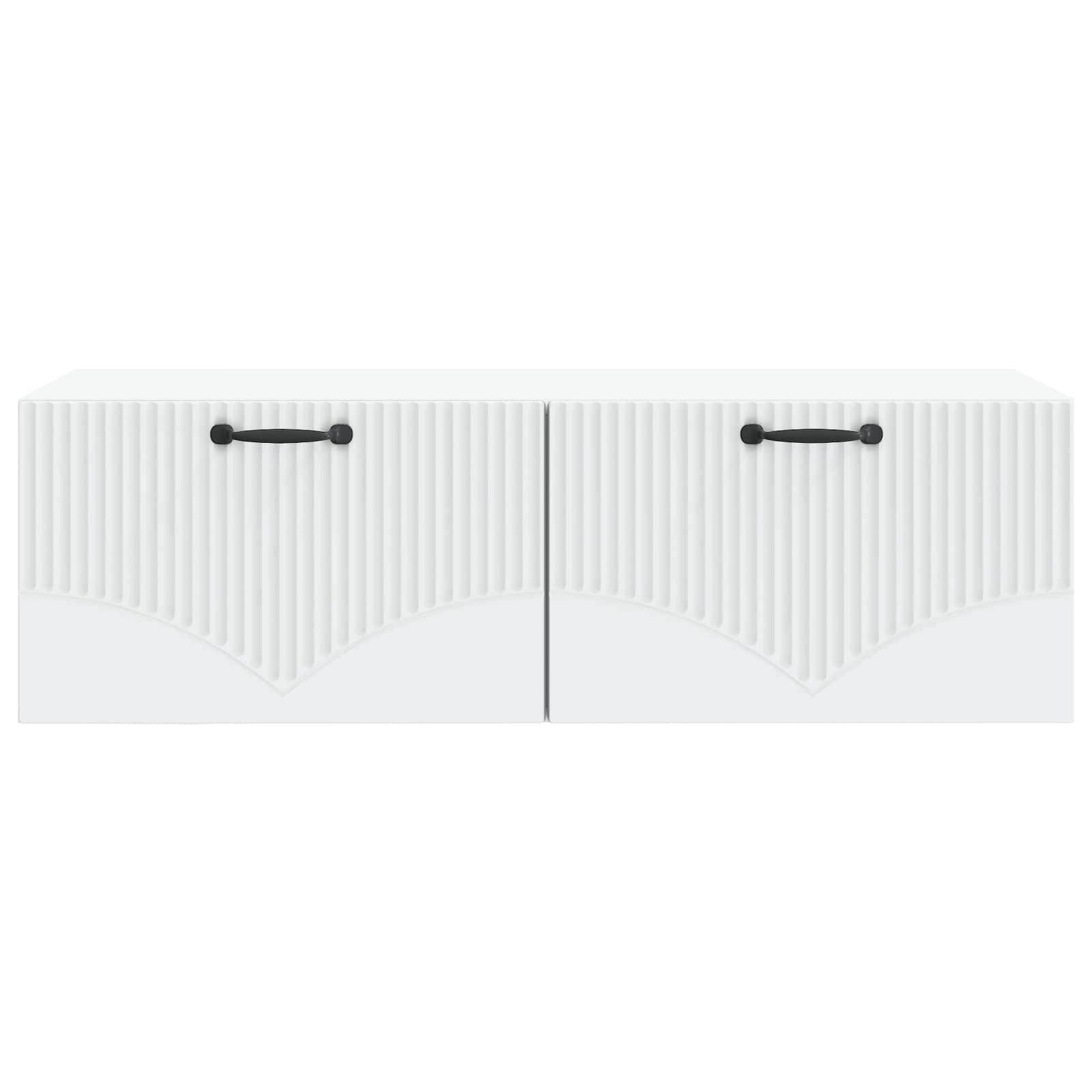 Nástěnná Tv Skříň Bílá 98 X 41 X 30 Cm Kompozitní Dřevo