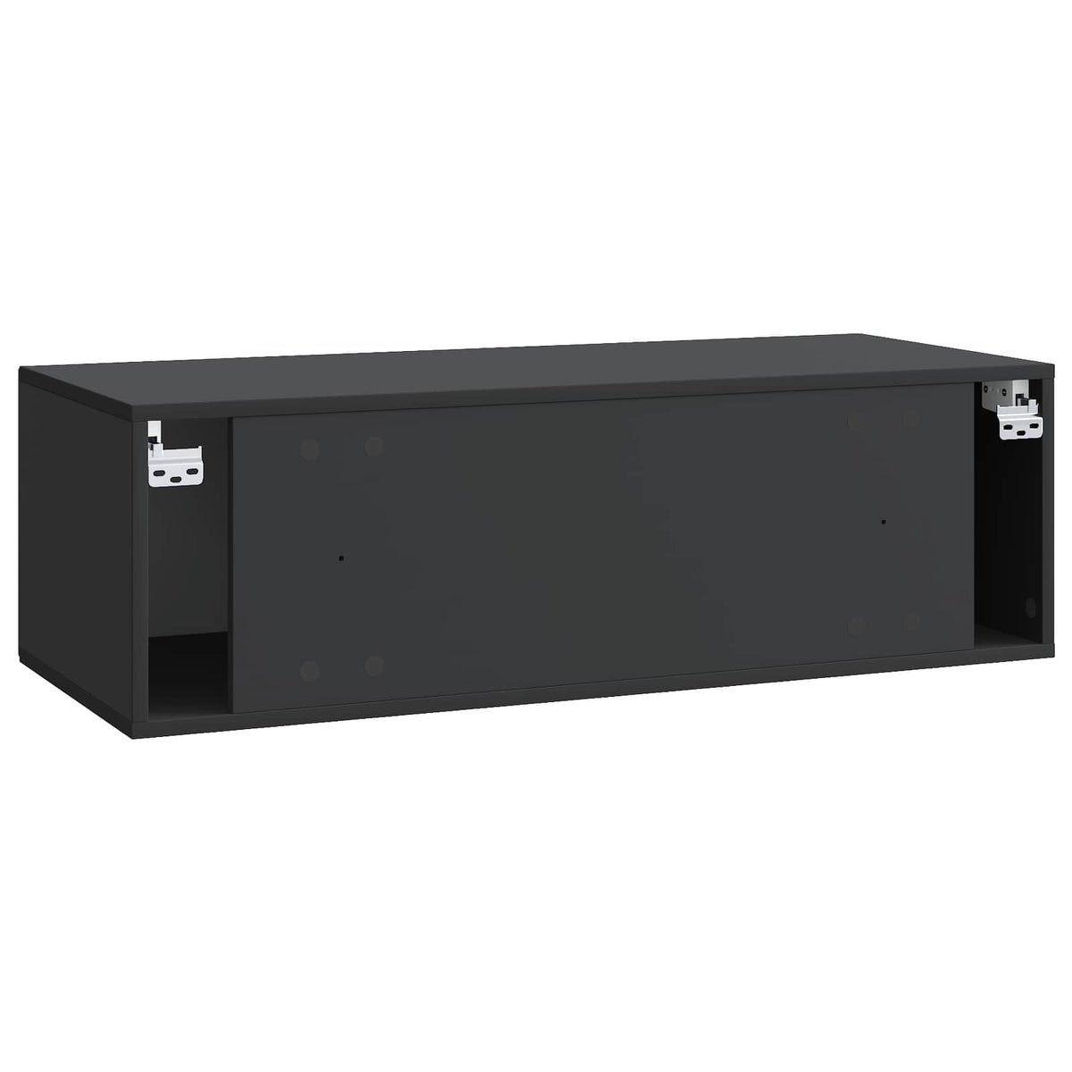 Nástěnná Tv Skříň Černá 98 X 41 X 30 Cm Kompozitní Dřevo