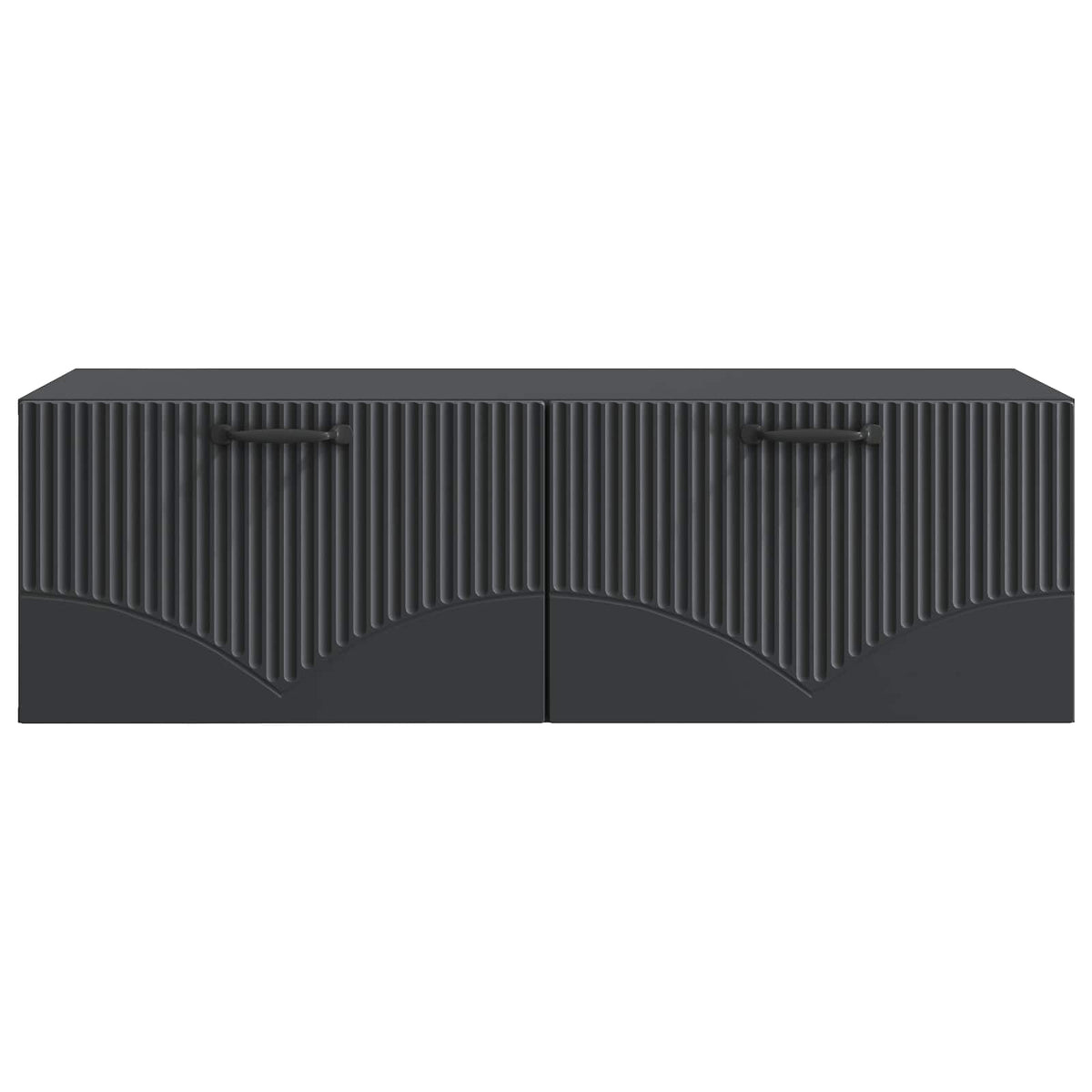 Nástěnná Tv Skříň Černá 98 X 41 X 30 Cm Kompozitní Dřevo