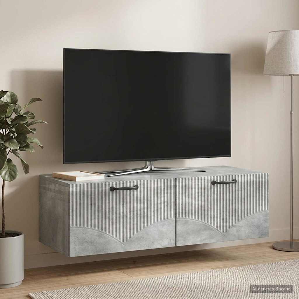 Nástěnná Tv Skříň Nástěnný Betonově Šedá 98 X 41 X 30 Cm