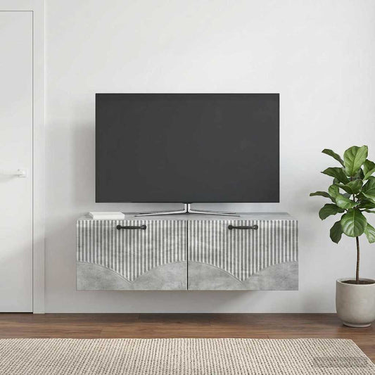 Nástěnná Tv Skříň Nástěnný Betonově Šedá 98 X 41 X 30 Cm