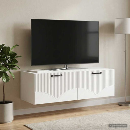 Nástěnná Tv Skříň Bílá S Vysokým Leskem 98 X 41 X 30 Cm
