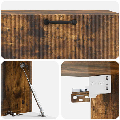 Nástěnná Tv Skříň Kouřový Dub 98 X 41 X 30 Cm Kompozitní Dřevo