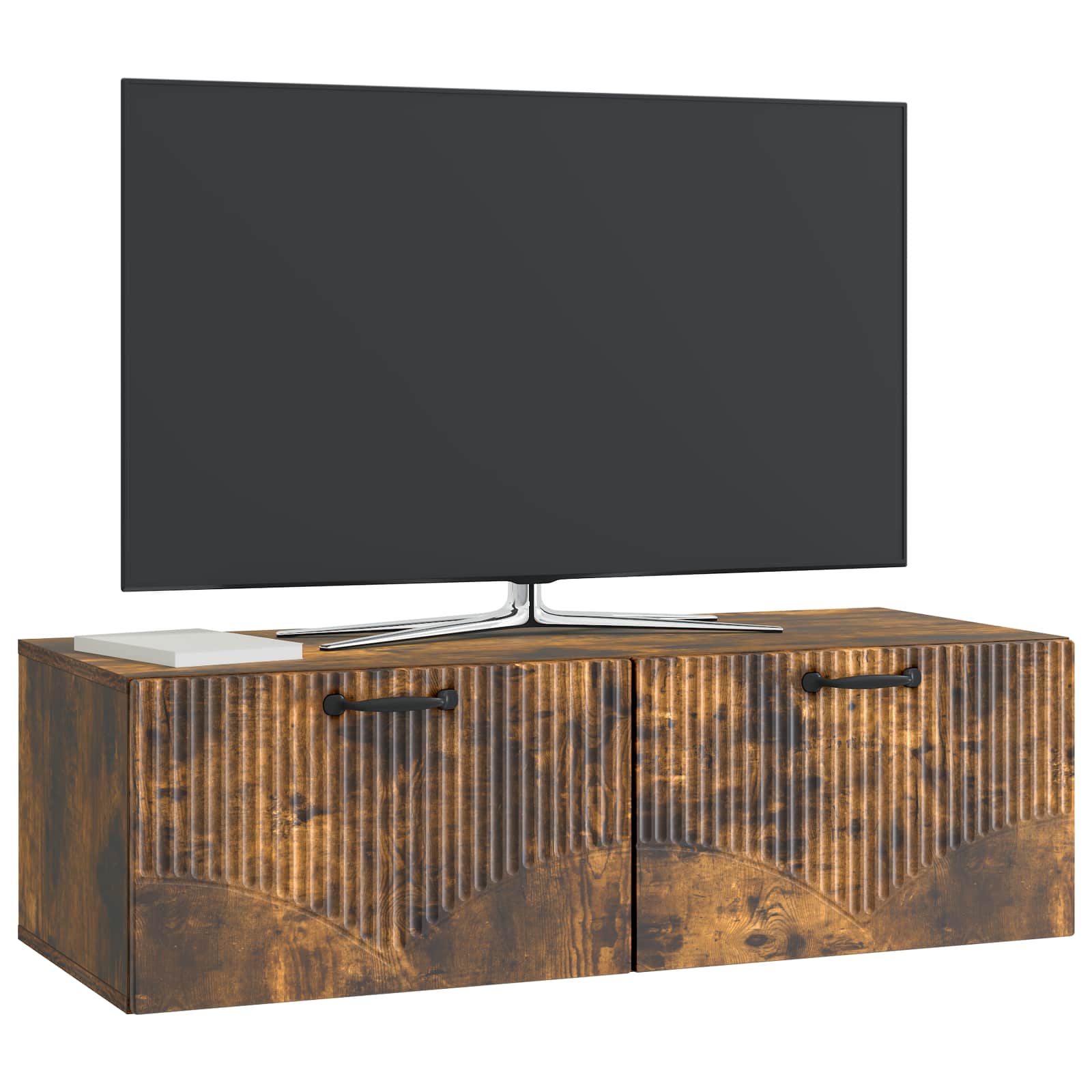 Nástěnná Tv Skříň Kouřový Dub 98 X 41 X 30 Cm Kompozitní Dřevo