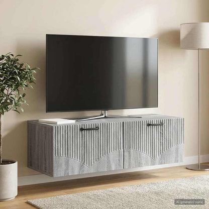 Nástěnná Tv Skříň Šedá Sonoma 98 X 41 X 30 Cm Kompozitní Dřevo