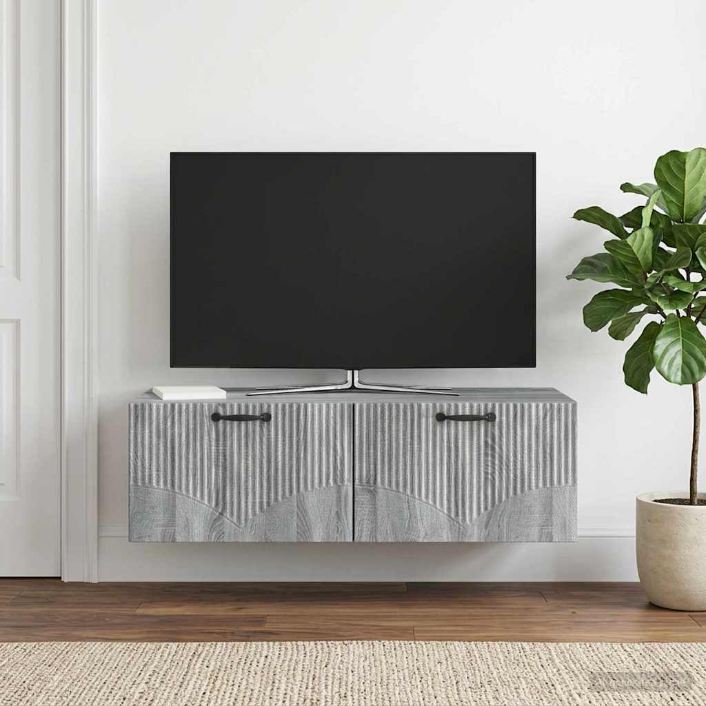 Nástěnná Tv Skříň Šedá Sonoma 98 X 41 X 30 Cm Kompozitní Dřevo