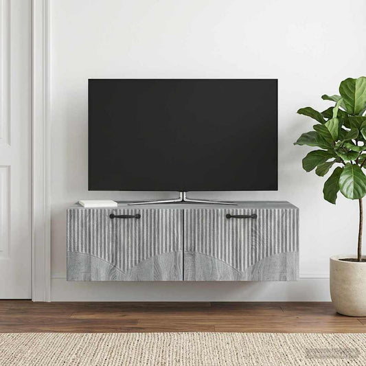Nástěnná Tv Skříň Šedá Sonoma 98 X 41 X 30 Cm Kompozitní Dřevo