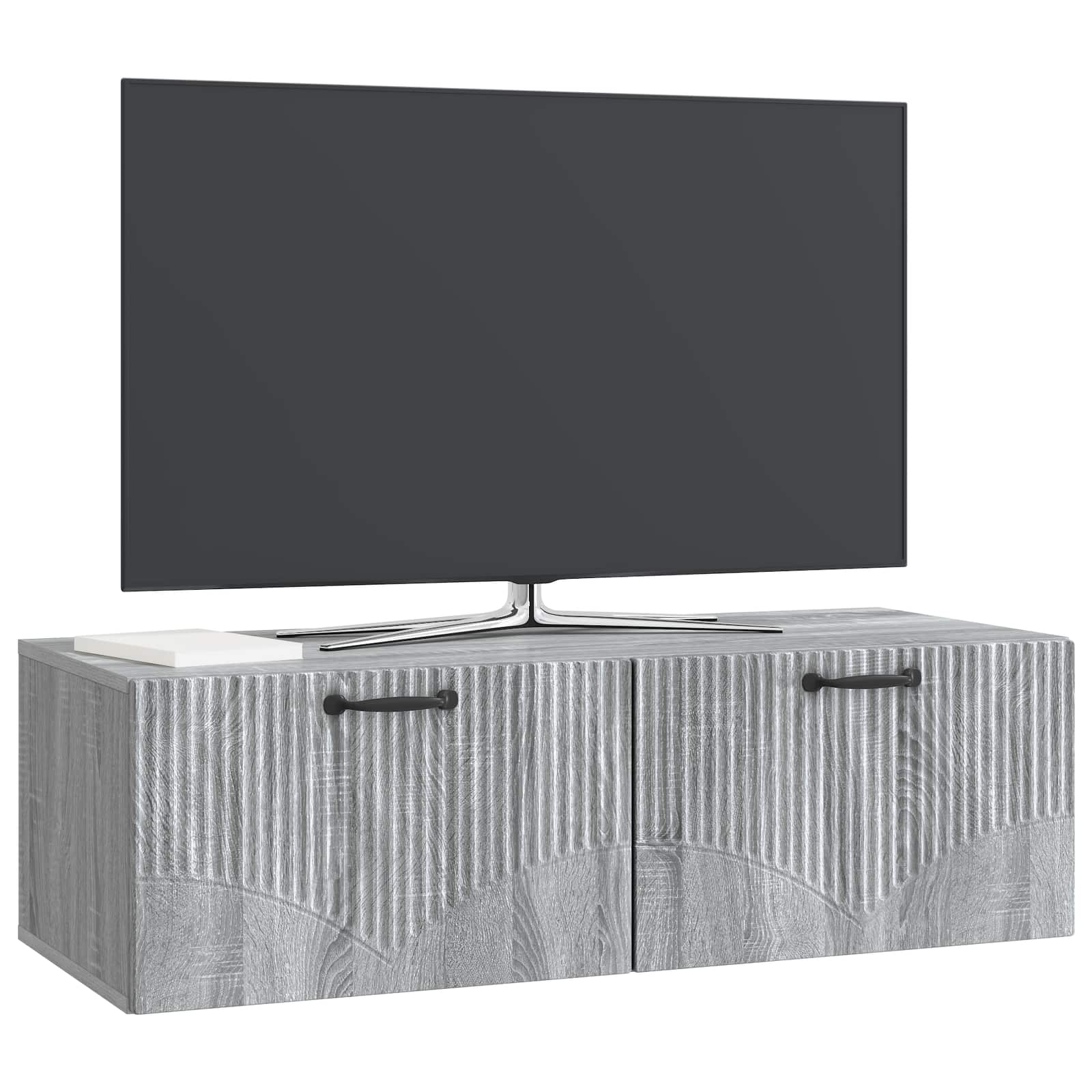 Nástěnná Tv Skříň Šedá Sonoma 98 X 41 X 30 Cm Kompozitní Dřevo