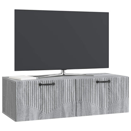 Nástěnná Tv Skříň Šedá Sonoma 98 X 41 X 30 Cm Kompozitní Dřevo