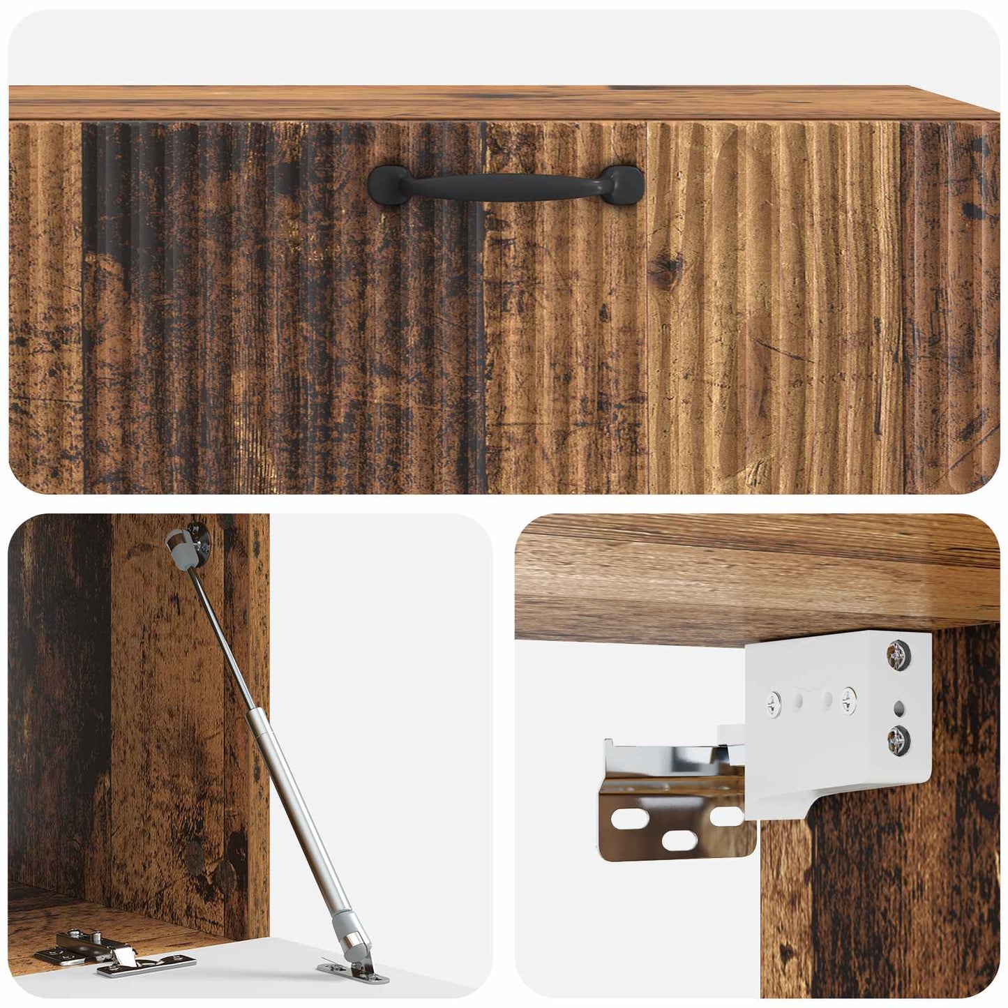 Nástěnná Tv Skříň Staré Dřevo 98 X 41 X 30 Cm Kompozitní Dřevo