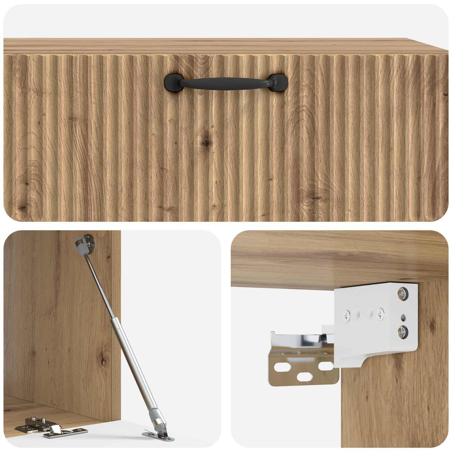 Nástěnná Tv Skříň 98 X 41 X 30 Cm Dub Artisan Kompozitní Dřevo