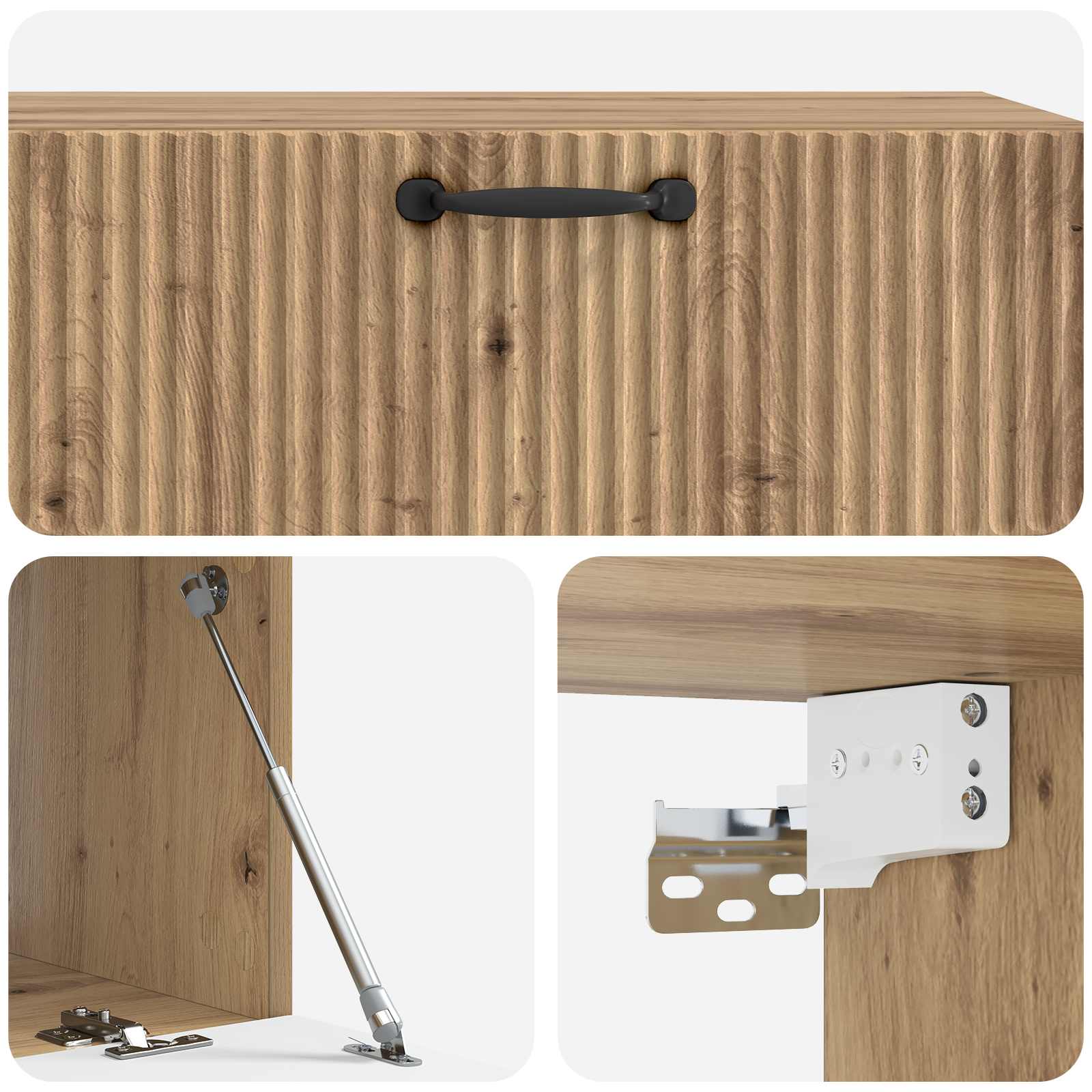 Nástěnná Tv Skříň 98 X 41 X 30 Cm Dub Artisan Kompozitní Dřevo