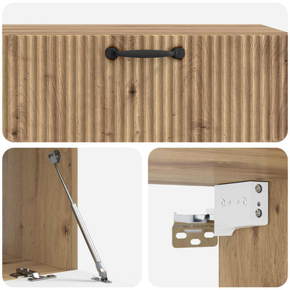 Nástěnná Tv Skříň 98 X 41 X 30 Cm Dub Artisan Kompozitní Dřevo