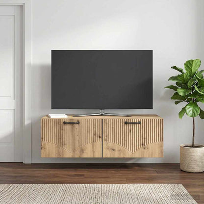 Nástěnná Tv Skříň 98 X 41 X 30 Cm Dub Artisan Kompozitní Dřevo